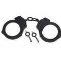 Deluxe Black Stainless Steel Handcuffs